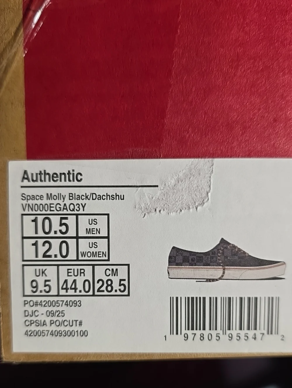Vans new box